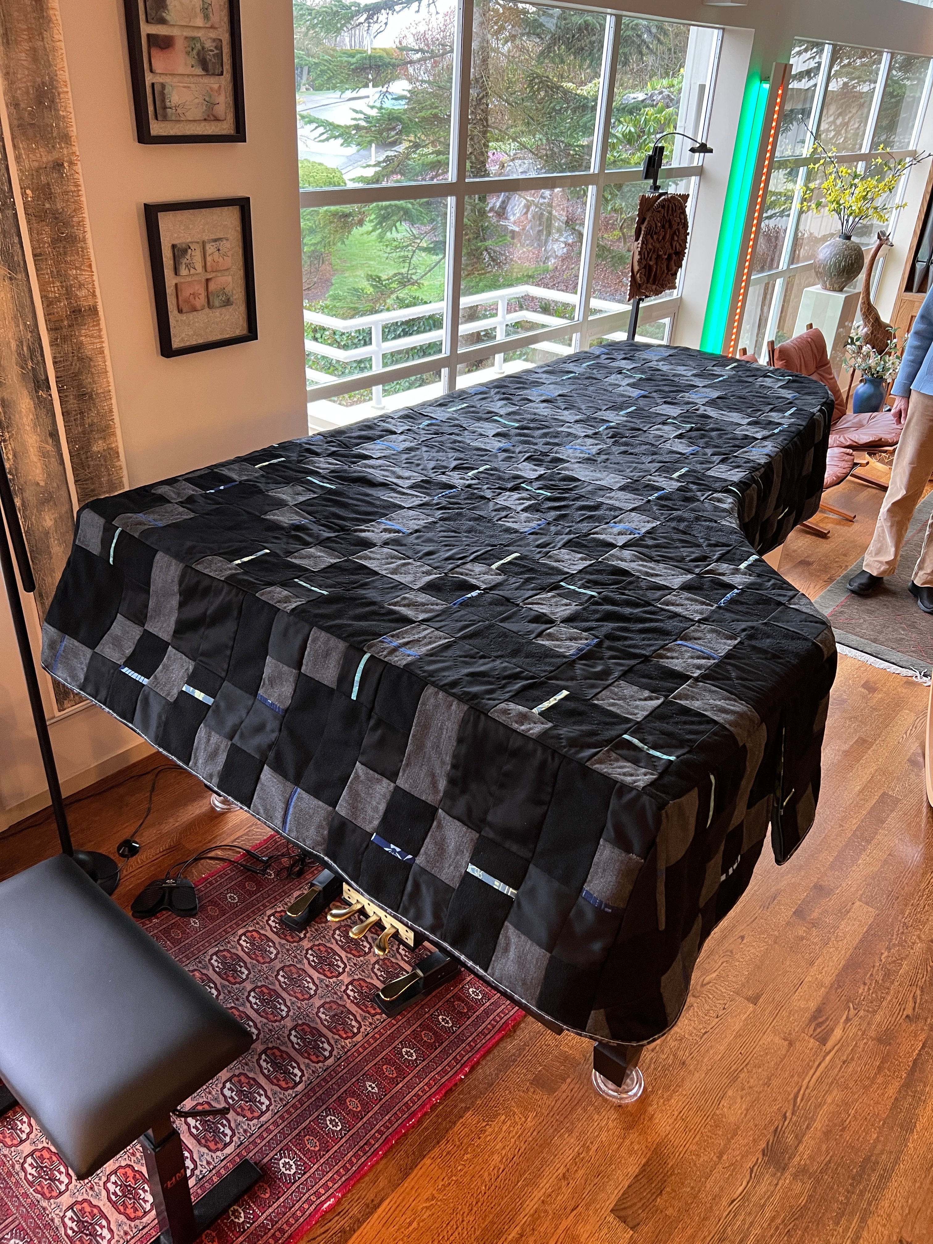 Quilted piano store cover